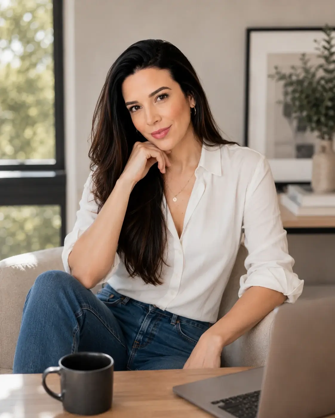 Dra. Adriana Martinez Rodriguez, sin posar, en su escritorio